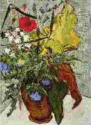 Wild Flowers and Thistles in a Vase Vincent Van Gogh
